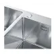 Linar 260 zlewozmywak stalowy z dozownikiem 78x45x21 cm inox